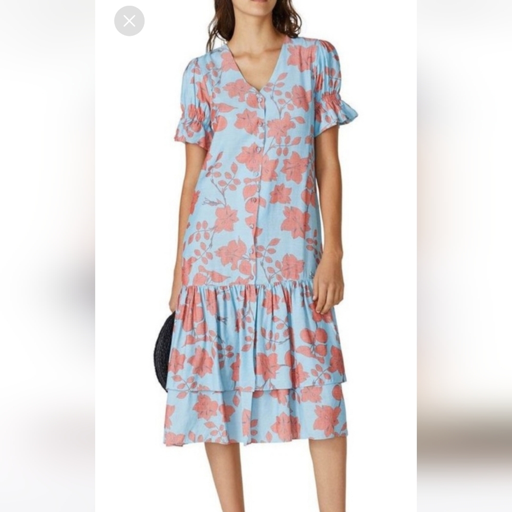 Lobo Rosa Floral Print Dress Sz L